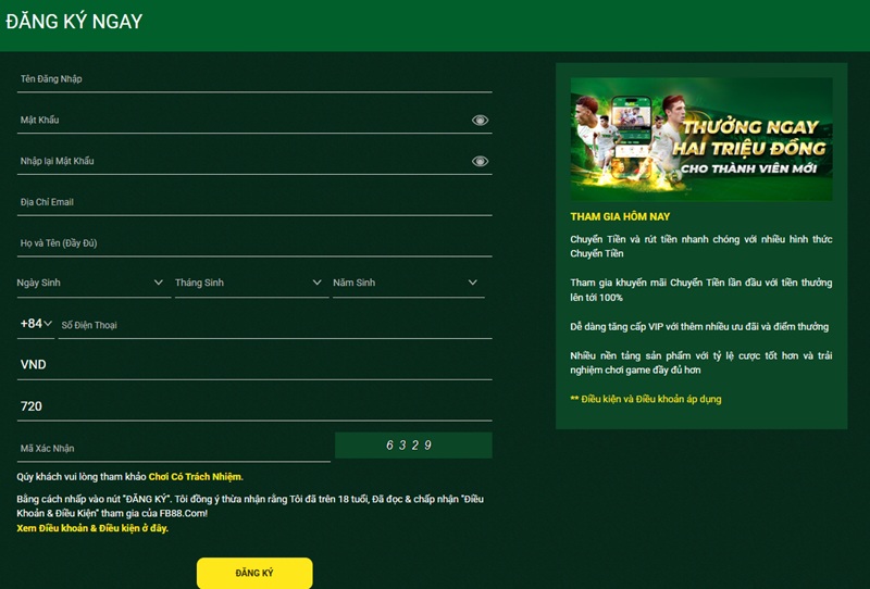 Đăng ký Fb88