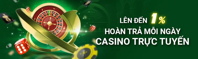 Sảnh Casino hoàn trả 1% mỗi ngày Khuyến mãi Fb88
